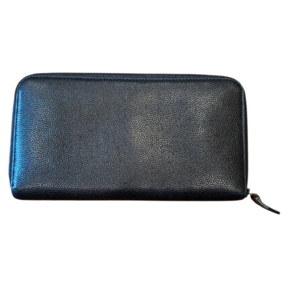 Salvatore Ferragamo Black Leather Zip Wallet | Gancini Logo - Picture 2 of 5